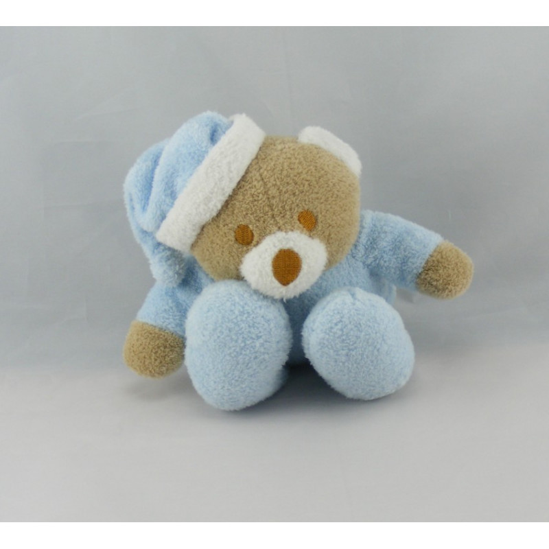 Doudou marionnette ours bleu ciel Poudre UN REVE DE BEBE CMP