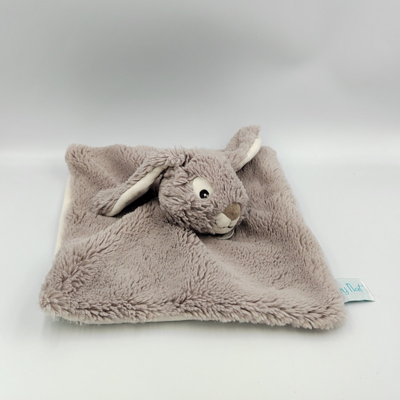 Doudou plat lapin gris Réglisse Baby nat