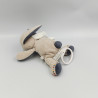 Doudou musical lapin bleu beige blanc Bao et Wapi NOUKIE'S