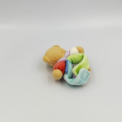 Doudou bracelet hochet ours vert bleu rouge mauve KALOO