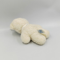 Ancienne peluche ours blanc ruban NOUNOURS 