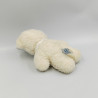 Ancienne peluche ours blanc ruban NOUNOURS
