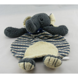 Doudou plat vache jaune blanc imprimé CP INTERNATIONAL