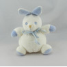 Doudou lapin blanc bleu TARTINE ET CHOCOLAT 
