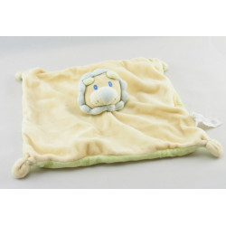 Doudou plat lion beige rouge gris AUCHAN