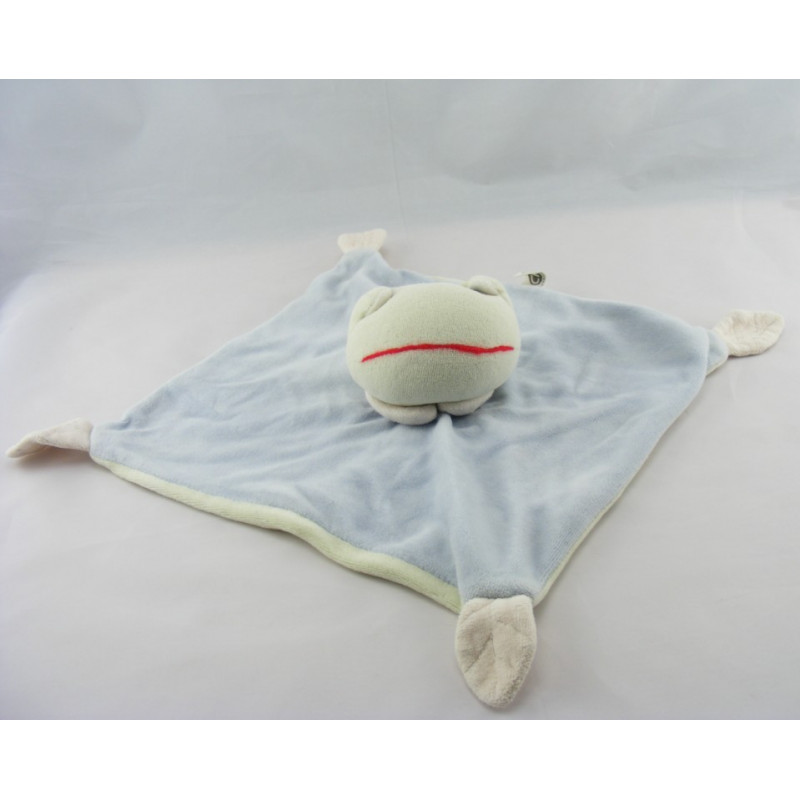 Doudou plat vache jaune blanc imprimé CP INTERNATIONAL