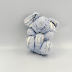 Doudou éléphant bleu blanc rayé TARTINE ET CHOCOLAT