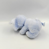 Doudou éléphant bleu blanc rayé TARTINE ET CHOCOLAT