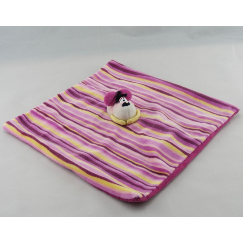 Doudou plat carré souris bleu Diddlina DIDDL