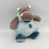 Doudou musical Hippopotame marron bleu Bazile l'hippo BABY NAT