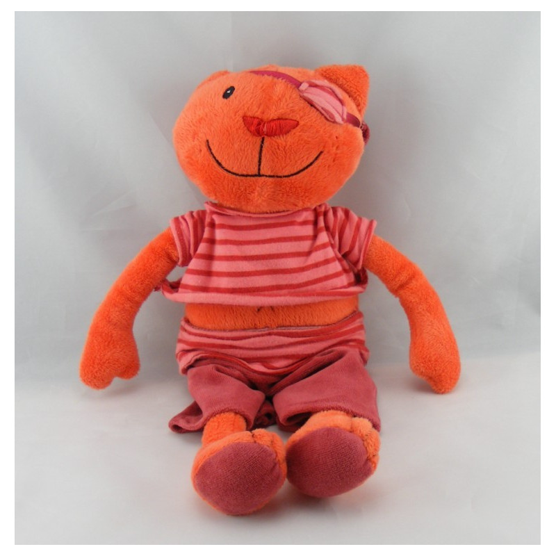 Doudou chat rouge pirate CA CREDIT AGRICOLE 40 cm 