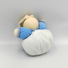 Doudou lapin boule bleu fleurs oiseau KALOO