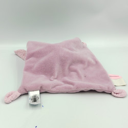 Doudou plat lapin rose cassis Lili BABY NAT