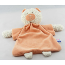 Doudou plat éléphant orange SUCRE D'ORGE