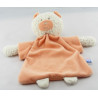 Doudou plat éléphant orange SUCRE D'ORGE