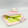 Doudou plat chat Hello Kitty rose vert SANRIO LICENSE