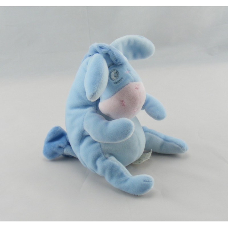 Doudou Bourriquet bleu tres clair l'ami de Winnie Disney Baby