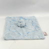 Doudou plat carré dinosaure bleu BENGY