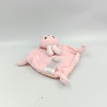 Doudou plat lapin rose blanc rayé TOM & KIDDY TOMKIDS