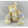 Doudou ane cheval zébre beige bleu BENGY