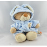Grand Doudou ours déguisé en lapin bleu NICOTOY