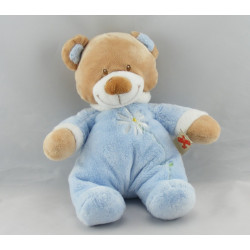 Doudou ours beige orange fleur NICOTOY