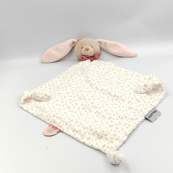 Doudou plat lange lapin beige rose blanc NATTOU