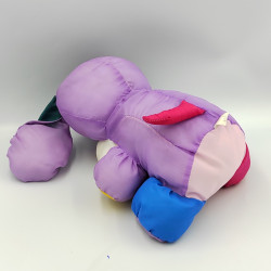 Peluche Puffalump chien mauve violet rose jaune bleu vert rouge