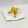 Doudou plat girafe blanche jaune SIPLEC
