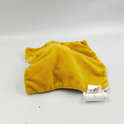 Doudou plat girafe blanche jaune SIPLEC