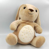 Grand Doudou peluche lapin beige marron blanc pois PEPCO