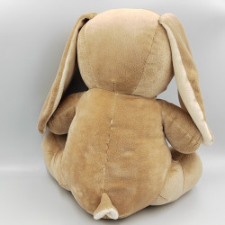 Grand Doudou peluche lapin beige marron blanc pois PEPCO