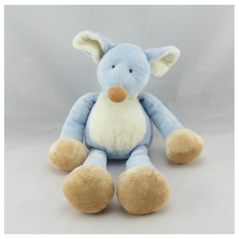 Doudou souris bleu Nicotoy 32 cm