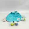 Doudou plat éléphant bleu nuage jaune BABYSUN