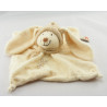 Doudou plat Lapin Beige foulard écru NICOTOY