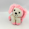 Ancienne peluche chien toutou rose blanc Poochie MATTEL