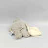 DOUDOU OURS GRIS MOUCHOIR BLANC BABY NAT