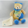 Doudou plat ours vert bleu jaune Les Bonbons BABY NAT
