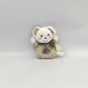 Doudou hochet souris blanc beige Au clair de la lune PREMAMAN