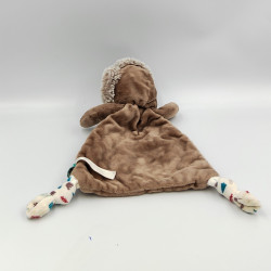 Doudou plat ours marron Gaston Filoo KALOO