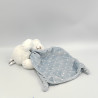 Doudou ours blanc mouchoir bleu étoiles NICOTOY