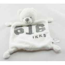 Doudou plat ours blanc IKKS