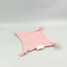 Doudou plat carré rose fleurs MES PETITS CAILLOUX CMP