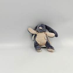 Attache tétine Doudou lapin Bao bleu beige blanc NOUKIE'S