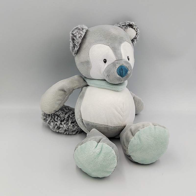 Doudou loup gris bleu blanc Tim et Tiloo NATTOU