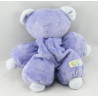 Doudou semi plat ours violet mauve bleu TARTINE ET CHOCOLAT