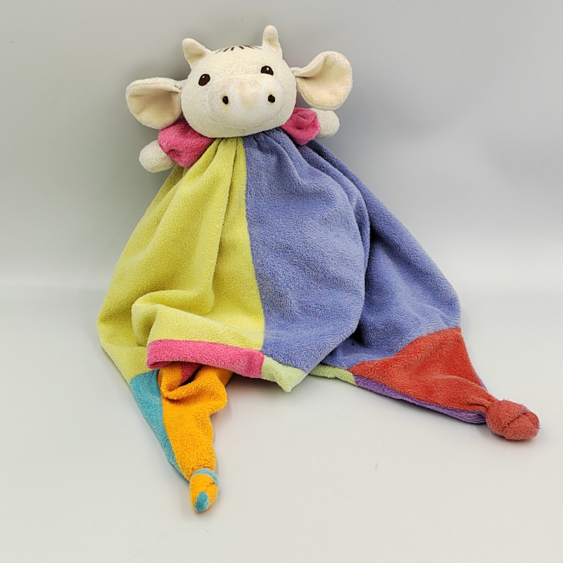 Doudou plat réversible vache cochon NOUNOURS