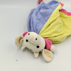 Doudou plat réversible vache cochon NOUNOURS