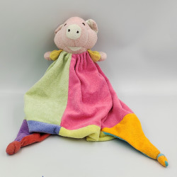 Doudou plat réversible vache cochon NOUNOURS