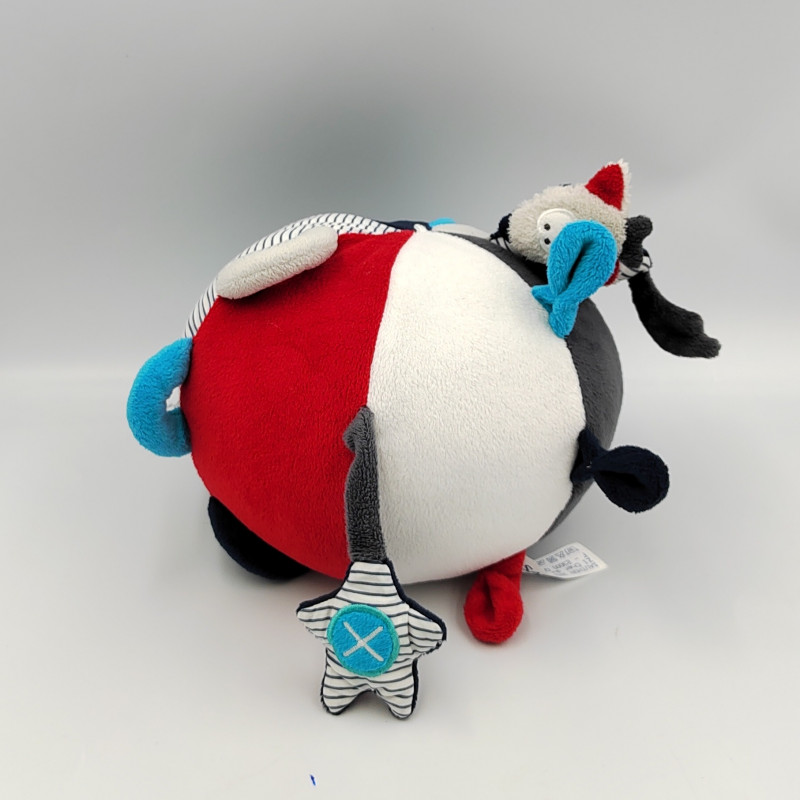 Doudou balle eveil loup Mister Bouh SAUTHON